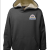AKWA Mens Pullover Fleece Hoodie Charcoal